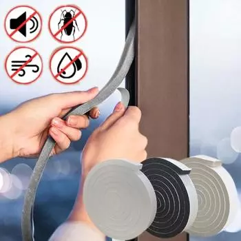 2M пенопластовая самоклеящаяся лента для герметизации дверей и окон, износостойкая раздвижная пылезащитная губчатая лента, звукоизоляционная лента для изоляции дома