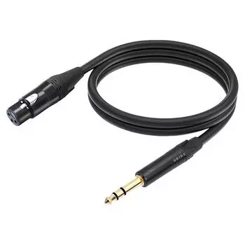 2M XLR Female to 1/4Inch 6.35mm TRS Jack Lead балансный сигнальный соединительный кабель