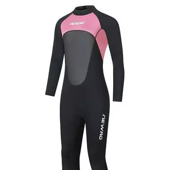 2mm Diving Suit Women s Jumpsuit Long Sleeved 1 Professional Snorkeling Warm Surfing Drifting Sun Protection Water Outdoor Sports Vacation L розовый/белый