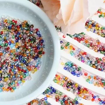 2 мм круглые ювелирные изделия модные свободные бусины для рукоделия ожерелье браслет 3000 шт стеклянные серьги кулон DIY аксессуары брелок 3000Pcs разноцветный