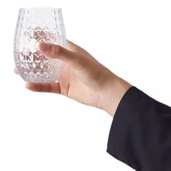 2OZ/360ML Wine Cup Plastic Cocktail Glass Cup Whiskey Glass Reusable Drinking Cup For Drink Home Party Bar Club