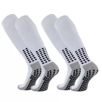 2Pair Knee High Long Non Slip Grip Socks Men Women s Football Basketball Baseball Rugby Soccer Cycling EU37-45 US7-10