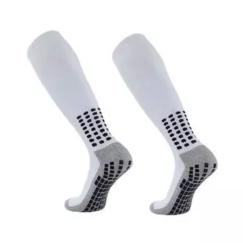 2Pairs Men Women Knee High Long Grip Socks for Men Women Sports Football Basketball Baseball Rugby Soccer EU37-45 US7-10