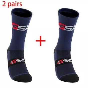 2pairs New Cycling Socks Bike Nurse Compression Road Bike Running Mtb Knee-high White Sports Funny Brand Black 39-45