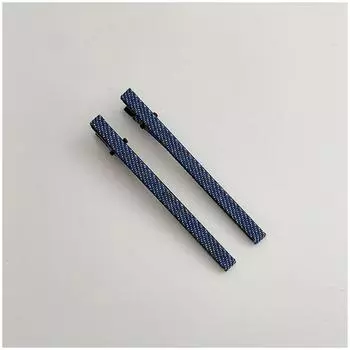 2pc Classic Simple Advanced Denim Solid Hair Side Clips Retro Hairpin for Women Girls Korean Hair Accessories Ornament