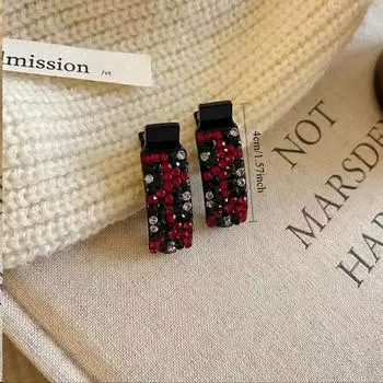 2pc Cute 4cm Crystal Hair Claw Clips for Women Girls Hairpin Hairgrip for No Hurt Hair Accessories Tool