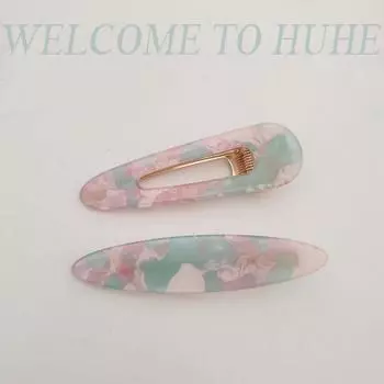 2pc Cute High Quality Geometric Hairpin Hair Side Clips for Women Girls Headband for Hair Accessories Headwear