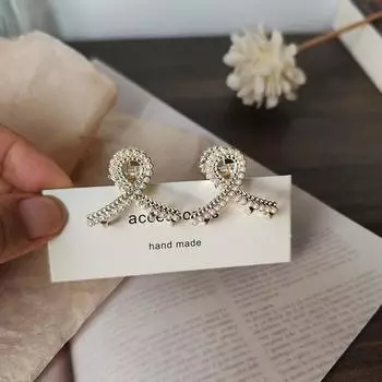 2PC Elegant Pearl & Crystal Metal Claw Clamp Small Size Grab Clip Rhinestone Accented Shark Hair Clip for High Ponytail