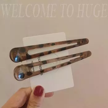 2pc Fashion European and American Leopard Big Hair Side Clips Hairpin Vintage Hairgrip for Girls Women Korean Hair Accessories