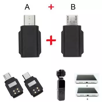 2PC For Osmo Pocket Smartphone Adapter For Android Micro USB Connector