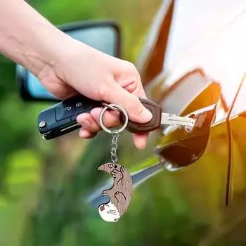 2Pc Kiss Baby Originality Package Hanging DIY Handmade Keychain Lovely Bag Pendant Valentine s Day Gifts Otter Keychain