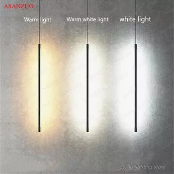 2pc/lot Bedroom Bedside Light LED Pendant Light for Living Room Adjustable Line Strip Hanging Lamp TV Wall Home Decor Fixture Cold White