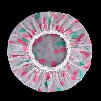 2pc/lot Waterproof Bath Hat Thickened Waterproof and Oil Fume Cap Women Spa Hair Salon Supplies Shower Cap Bathroom Accessories розовый