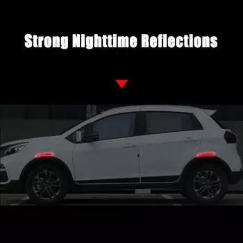 2PC PVC Flexible Carbon Car Fender Flares Arch Guards Protector Anti-Scratch Wheel Eyebrow Guard Kit Car Decoration Accessories красный