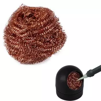 2 шт. Очиститель жала для паяльника, стальная проволока для чистки, шарик для сверхмощной сварки золотой