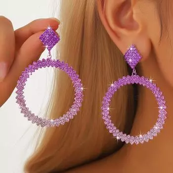 2PC Женская мода и элегантность ослепительные серьги с кисточками серьги для путешествий карнавал банкет вечеринка праздничный наряд подарки