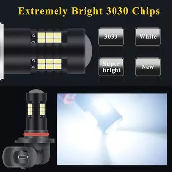 2PCS9006 HB4 H8 H11 H4 H7 противотуманные фары 3030 21SMD 12 В белые для противотуманных фар автомобильные лампы дневного света H7 белый