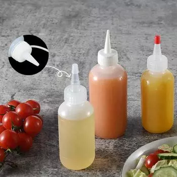 2 шт. 100 мл бутылка для соуса пластиковая коробка для приправ джем салат заправки контейнер портативный пикник барбекю специи банка кухня