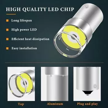 2PCS 1156 BA15S 1157 PY21W BAY15D LED Bulbs COB 1SMD Canbus Led Car Signal Lights Auto Parking Light 12v DRL Universal 1156 ba15s P21W красный