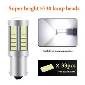 2 шт. 1156 PY21Wled BA15S 1157 BAY15D 33SMD автомобильные указатели поворота стоп-сигналы автоматический фонарь заднего хода дневные ходовые огни 1156 ba15s P21W жёлтый