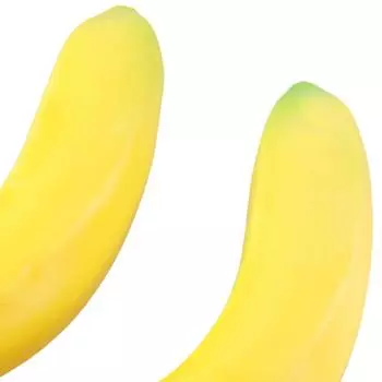2pcs 20cm Artificial Fruits Fake Bananas Artificial Bananas Decorative Plastic Fake Fruit Realistic Display Photo Props