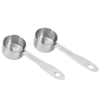 2PCS 30ml Stainless Steel Coffee Scoop Long Handled Coffee Milk Powder Measuring Spoons