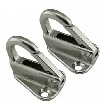 2Pcs 316 Stainless Steel Marine Fender Hook Practical Marine Spring Snap Hook Tug Ship 2Pcs
