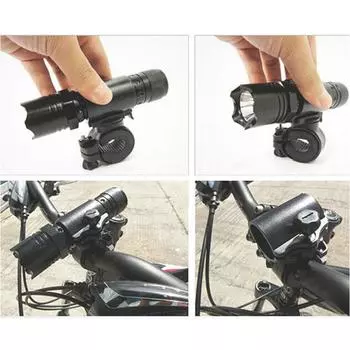 2Pcs 360 Degree Rotating Bicycles Light Holder Universals Torches Clip Flashlight Mounting Brackets Easy to Install
