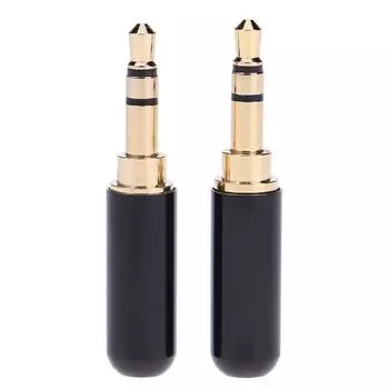 ` 2шт 3,5 мм 3-полюсный мужской аудиоразъем Plug-Stereo-Kopfhrer DIY-Steckver