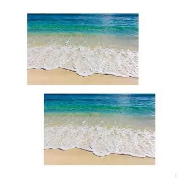 2 шт. 3D синие волны настенные наклейки домашний декор океан окна наклейки художественная роспись ПВХ