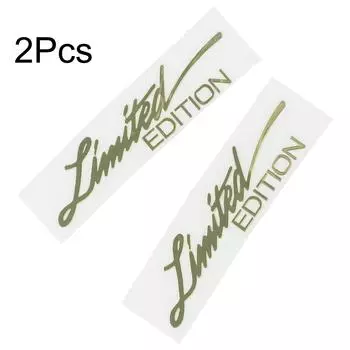 2Pcs 3D Car Sticker Limited Edition Gold Decal Body Emblem Badge Metal Stickers Motorcycle Fuel Tank Hood DIY Decals Trim CHINA