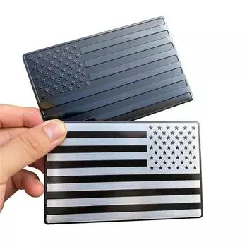 2pcs 3D Metal American Flag Car Stickers