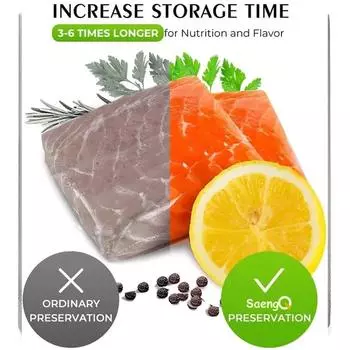 2pcs 3m vacuum sealed food bag roll, free of bisphenol A, seven layer co extruded diamond pattern vacuum preservation bag