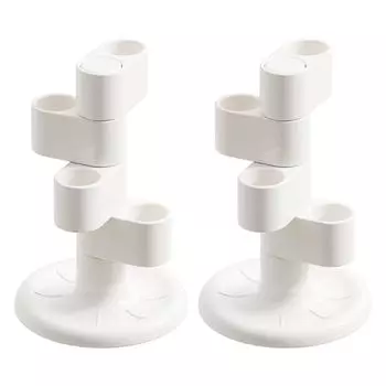 2Pcs 4 Holes Rotating Toothbrush Holder Funny Pencil Display Rack Girl Gift 2Pcs
