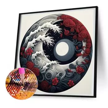 2pcs 5D DIY Full Round Drill Diamond Painting Flower Kit Home Decor Art 30x30cm