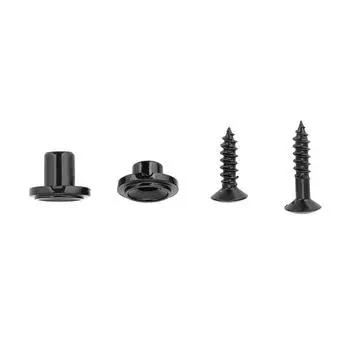 2PCS 5mm 7.8mm String Tree Retainer with Screw for Electric Guitar Part Accessory (Black)
