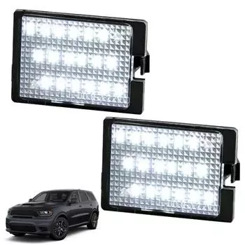 2Pcs 68370520AA LED License Plate Light Lamp Assembly 6000K Super Bright 68244899AA White for Durango 2014-2021 Citadel Rallye CHINA