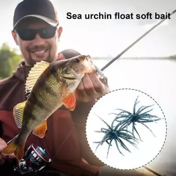 2 шт. 6,88 см/1,7 г мягкая приманка для морского ежа с юбками для плавания, цветная искусственная приманка красный