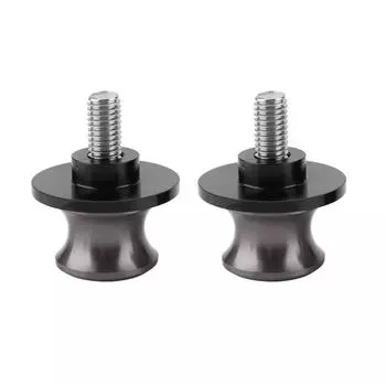 2pcs 6mm Motorcycle CNC Rear Stand Swing Arm Spool Sliders Stand Swingarm Bobbins (Titanium)