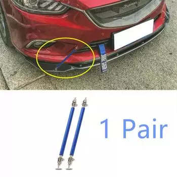 2PCS 75mm Racing Adjustable Front Bumper Lip Splitter Support Bar/Pull Rod Kit