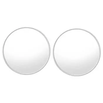 2Pcs 9/12/14cm Truck Side View Mirror HD Glass Wide Angle Side Rear Mirrors Vehicle 9.5cm-2Pcs White