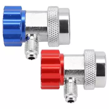 2pcs A/C R134a Car Air-Conditioner Fluoridated Adapters Coupler Quick Connectors High&Low Pressure Interior Parts CHINA