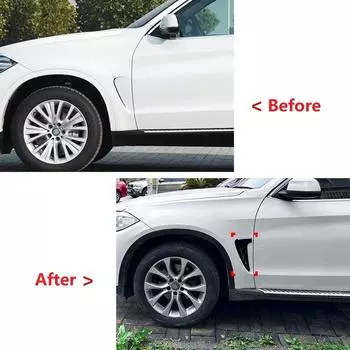 2 шт. наклейки на боковые крылья с жабрами из АБС-пластика, подходят для BMW X5 F15 M Sport 2014-2018, хромированный стиль