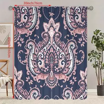 2PCS- Abstract pattern - Printed curtain - Polyester material - suitable for bedrooms, living rooms, study rooms, private Spaces 23Wx59L(60x150CM)x2