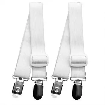 2pcs Adjustable Elastic Bed Sheet Clip Mattress Cover Corner Holder Clip Fasteners Straps Grippers Elastic Hook Sets белый