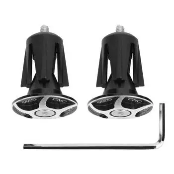 2PCS Aluminum Alloy Bike Bicycle Handlebar Handle Grip Bar End Plug Caps PartsG395 Black G395 Black