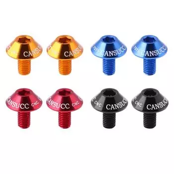 2pcs Aluminum Bicycle Water Bottle Cage Bolt Bottle Holder M5x10mm Screws - чёрный