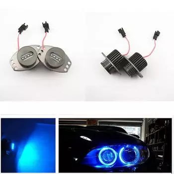 2PCS Angel Eye LED Daytime Running Light Blue Light For BMW E90 20W