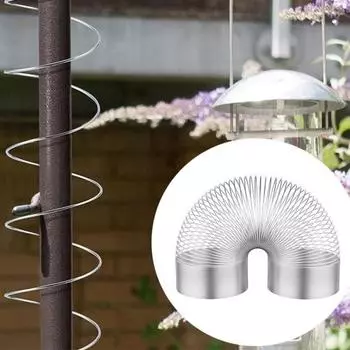 2 шт. противобеличья пружина металлическая защита кормушки для птиц перегородка от белок спиральная пружина барьер от белок кормушка для птиц с защитой от белок 2pcs