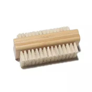 2Pcs Bamboo Handle Nail Cleaning Brush Bristles/Sisal Nail Gap Cleaning Tool for Massage Bristles